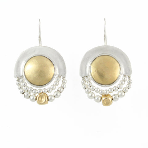 Crescent Moon - Sterling Silver & Gold-Filled Earrings