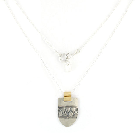 Silver & 14K Gold Filled Geometric Pendent Necklace