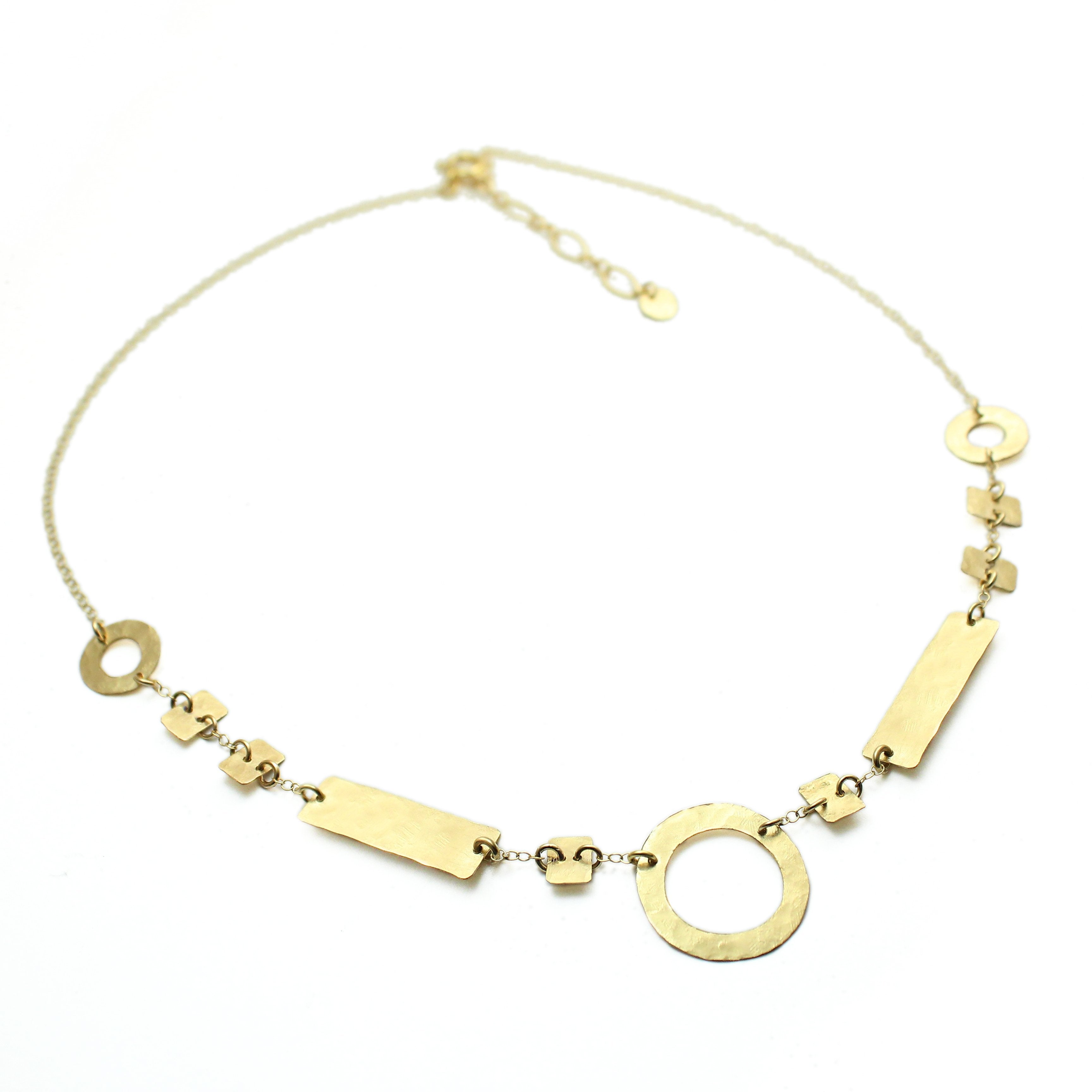 Ancient Egyptian Necklace (Gold filled/Silver) - Shulamit Kanter