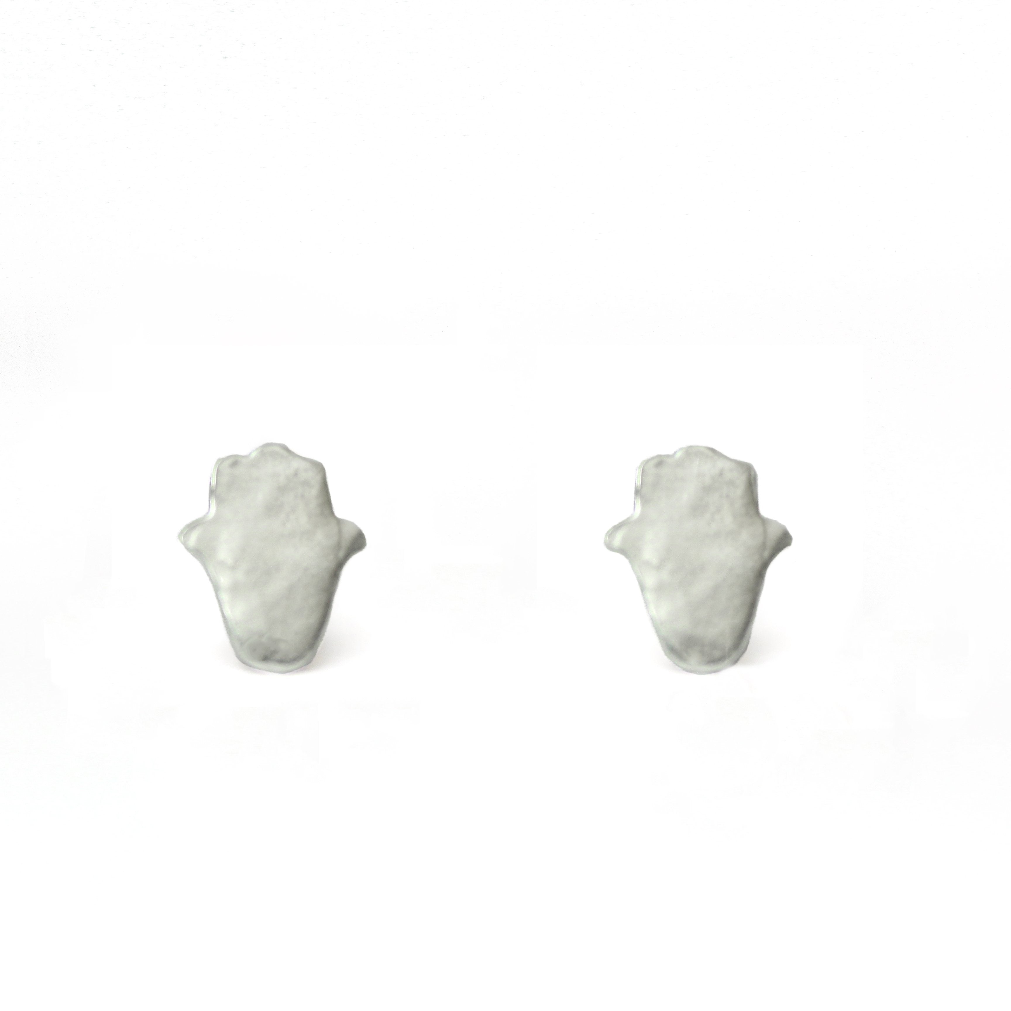 Hamsa Silver Pierce Earrings - Shulamit Kanter