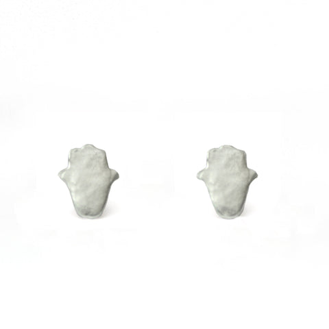 Hamsa Silver Earrings