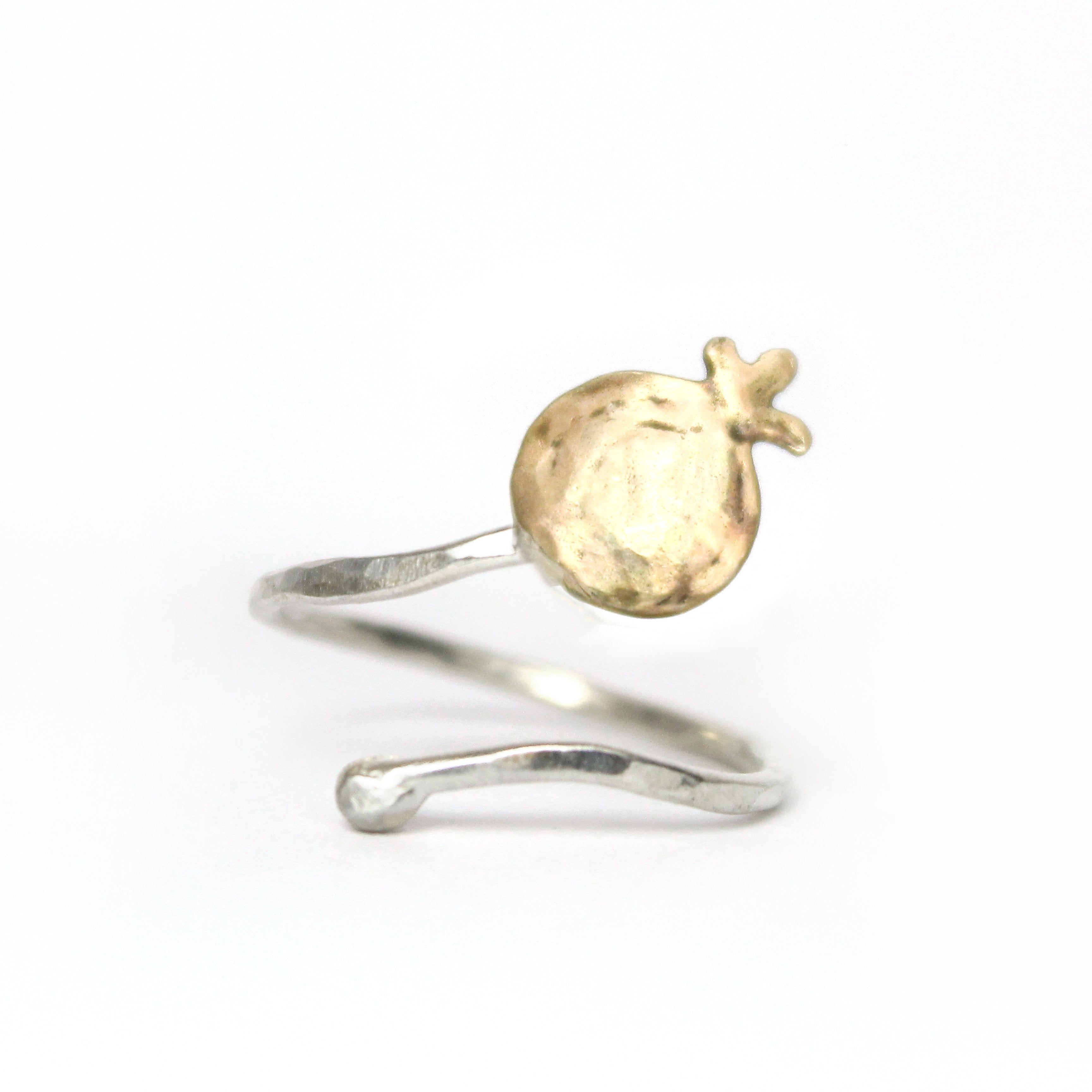 Pomegranate Silver & Gold Ring - Shulamit Kanter