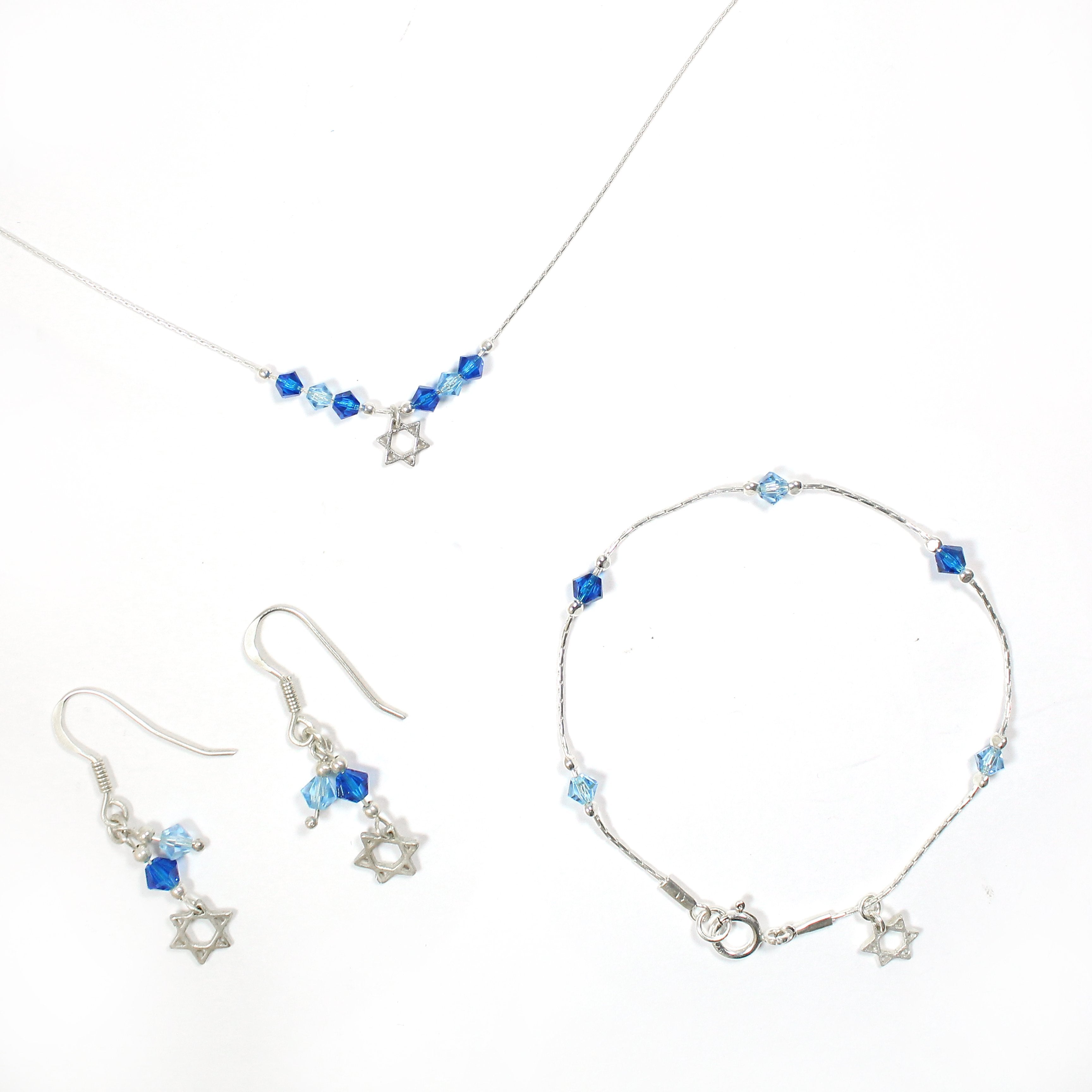Swarovski and Silver Star of David Jewelry Set - Shulamit Kanter Official Store