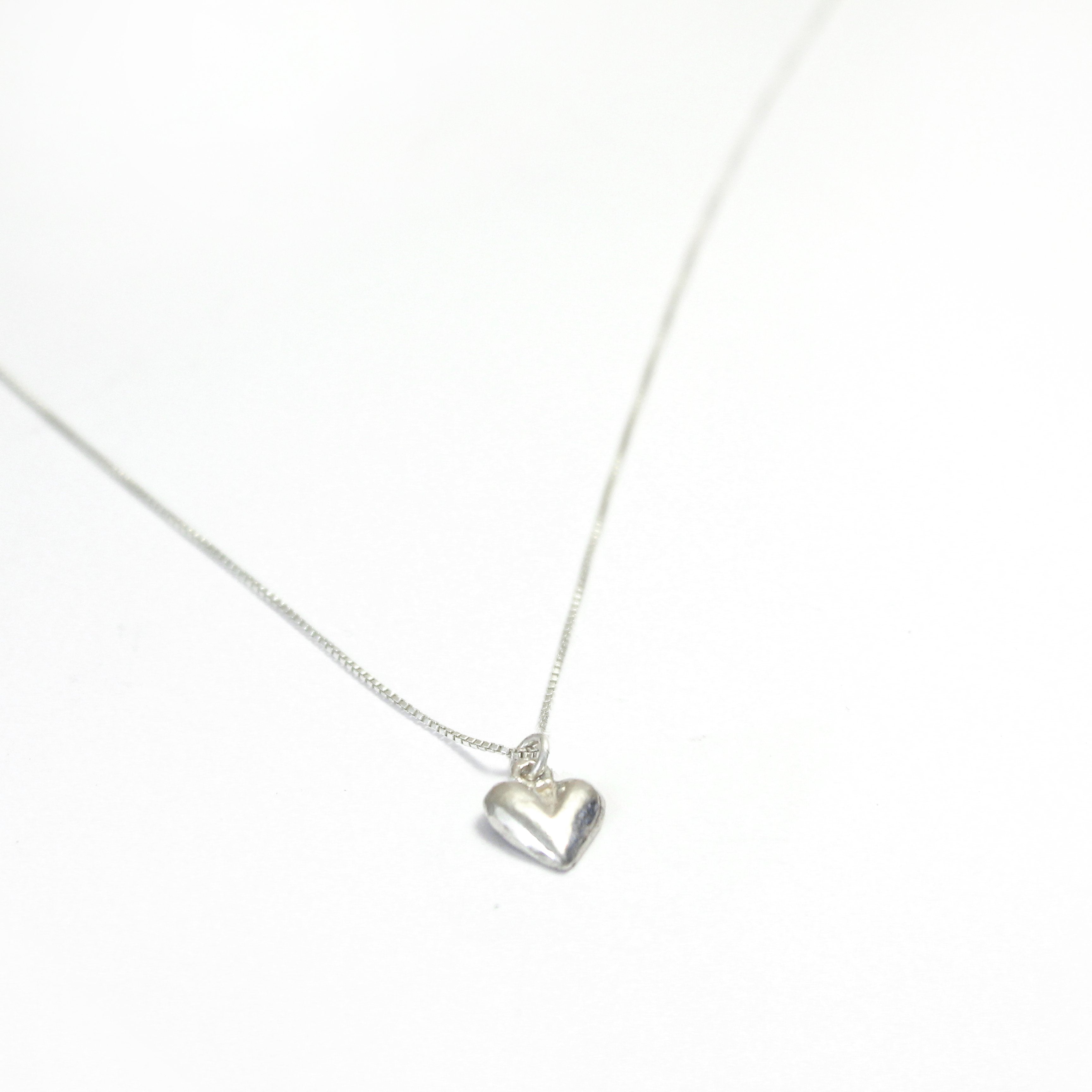 Small Heart Silver Necklace - Shulamit Kanter
