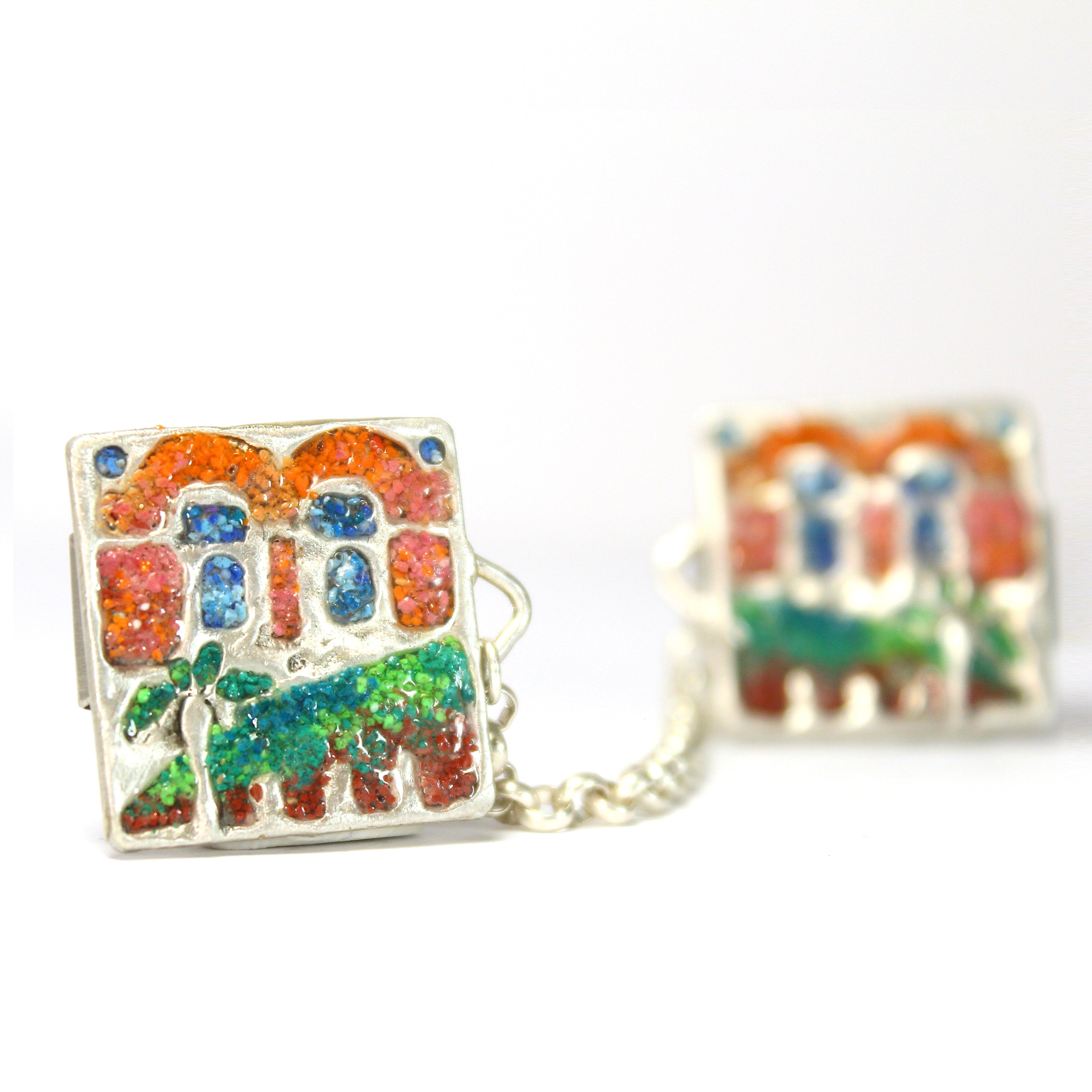 The Golden Gate- Silver Tallit Clips - Shulamit Kanter Official Store