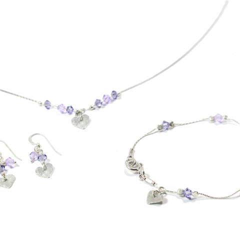 Swarovski and Silver Heart Jewelry Set