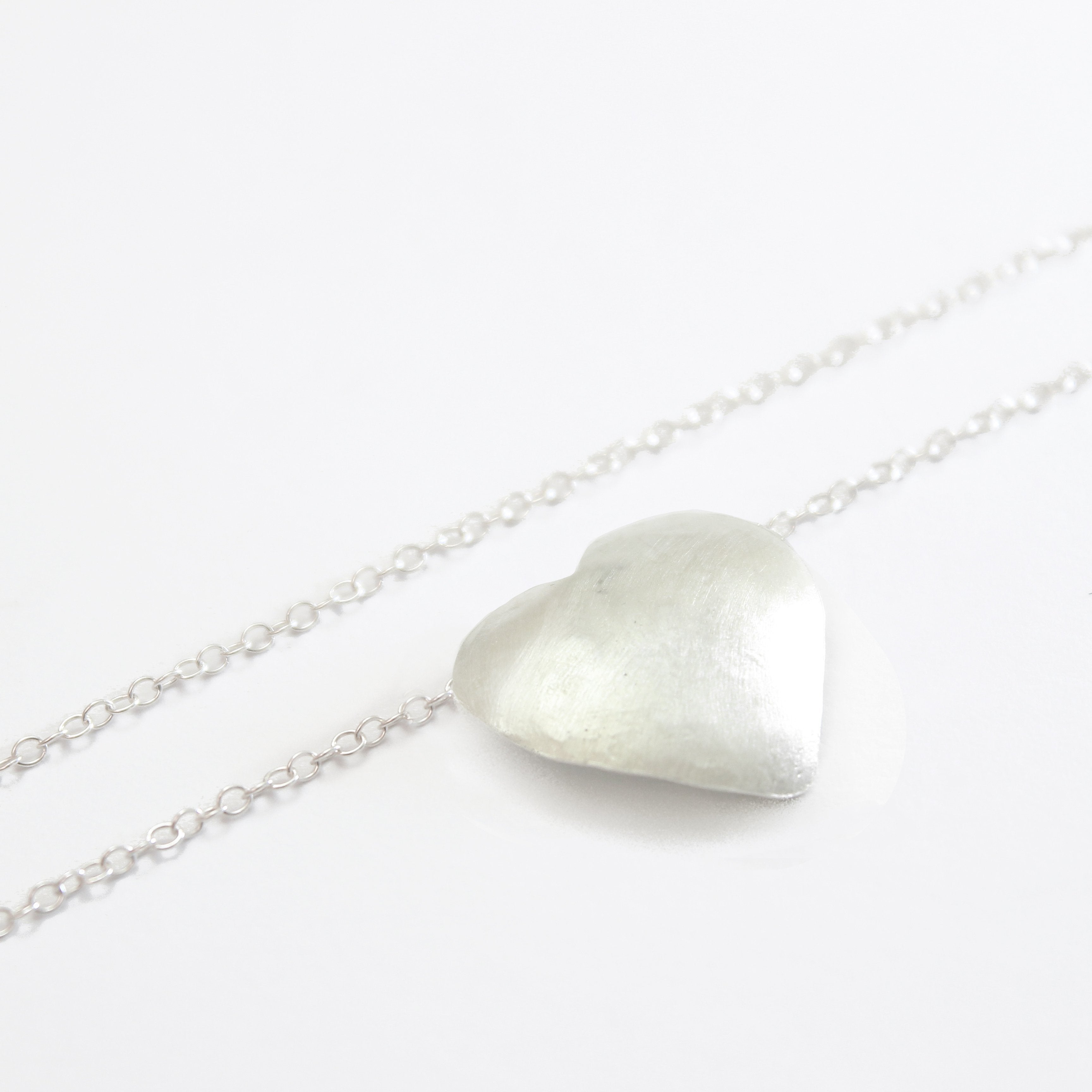 Heart Silver Necklace - Shulamit Kanter Official Store