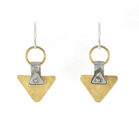 Western Moroccan Style Silver & Goldfield Medium-Small Earrings