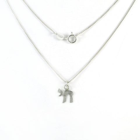 Small Chai Silver Necklace